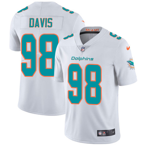 Nike Miami Dolphins #98 Raekwon Davis White Youth Stitched NFL Vapor Untouchable Limited Jersey